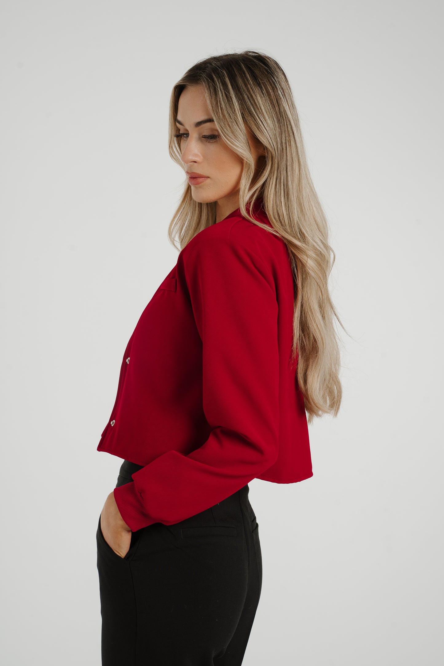 Caitlyn Bomber Jacket In Red