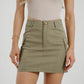 Elsa Cargo Mini Skirt In Khaki