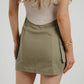 Elsa Cargo Mini Skirt In Khaki