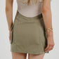 Elsa Cargo Mini Skirt In Khaki