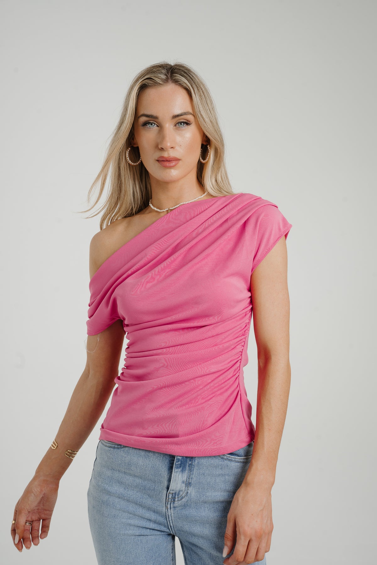 Holly Drape Top In Pink