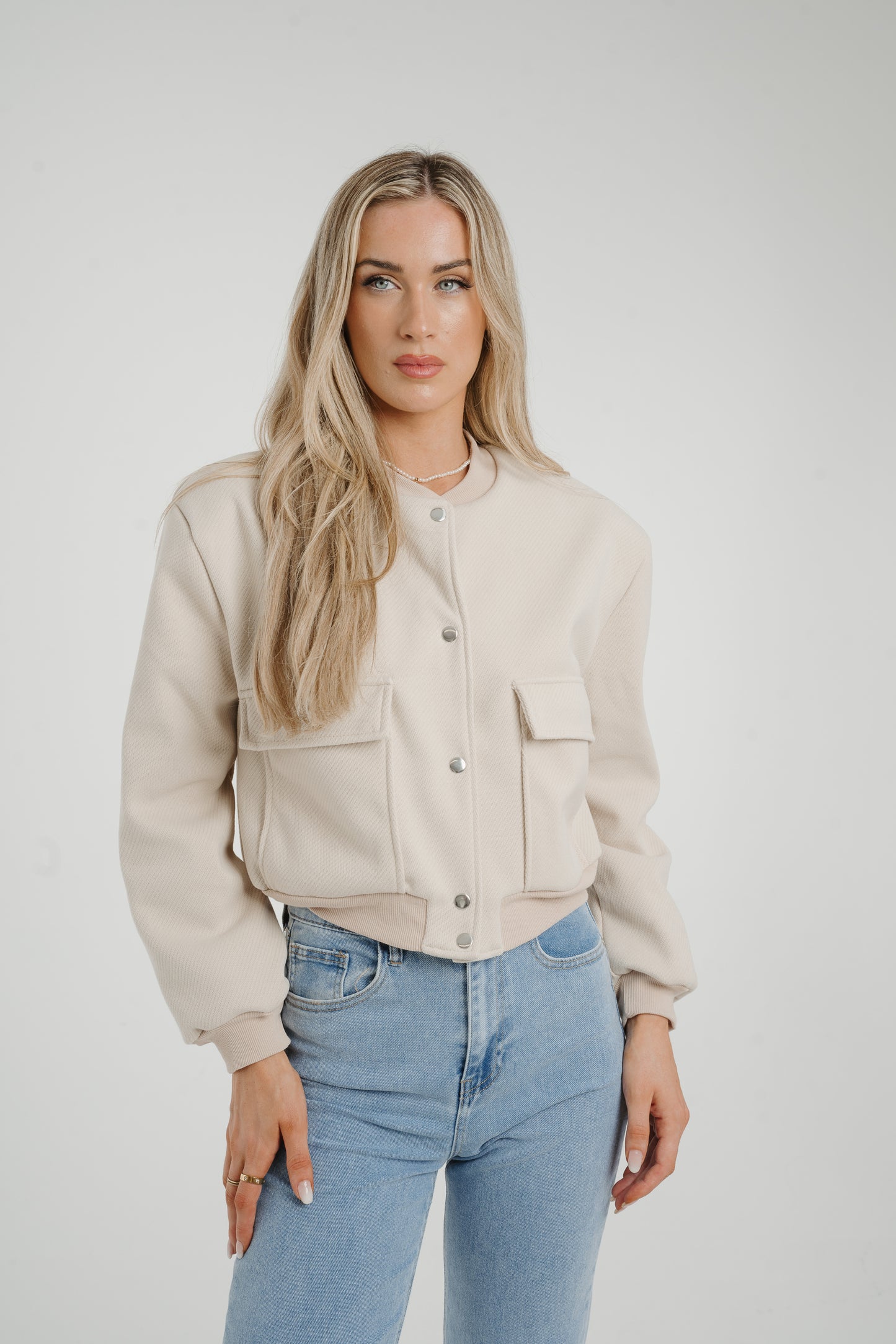 Caitlyn Bomber Jacket In Neutral