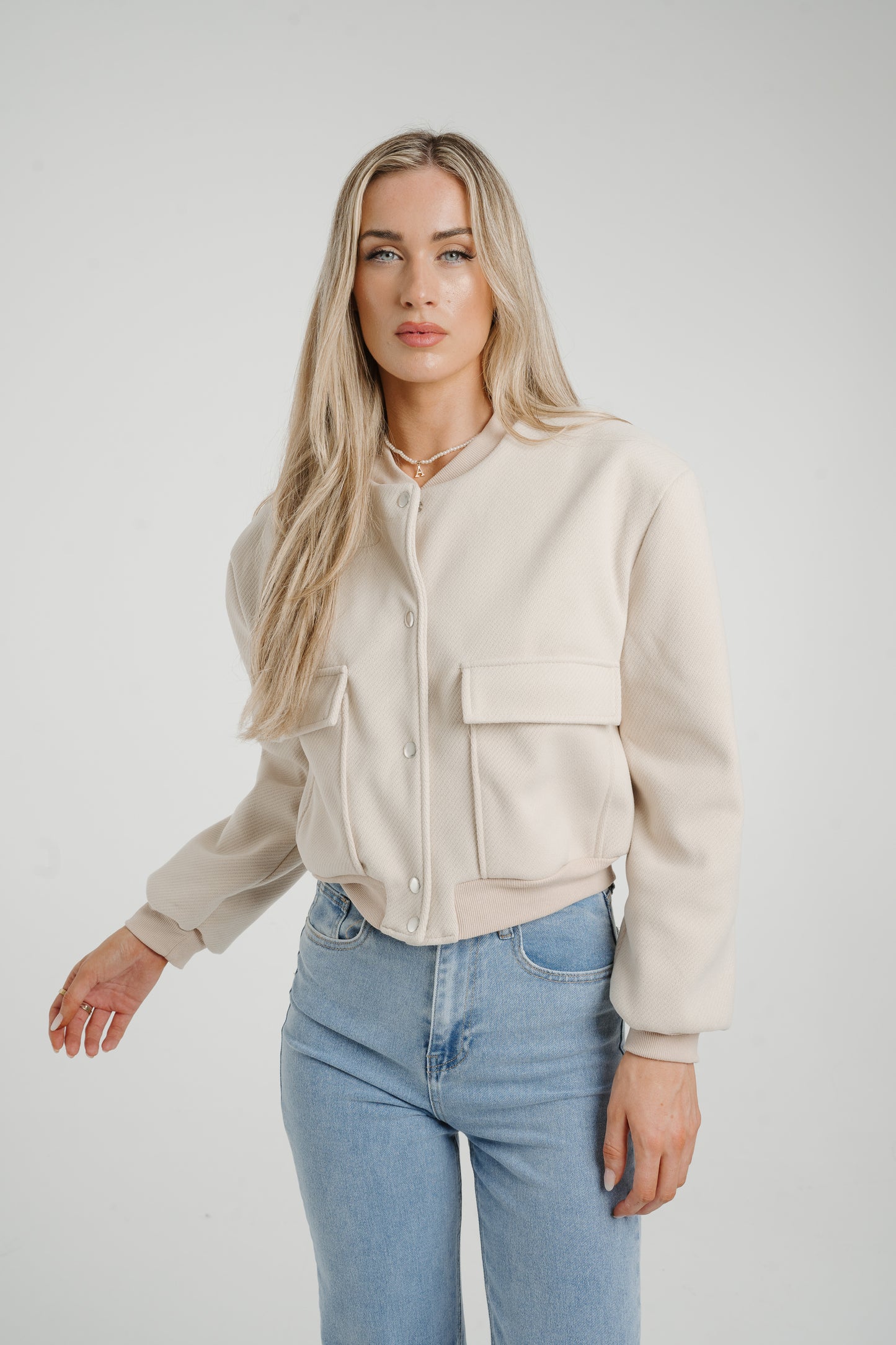 Caitlyn Bomber Jacket In Neutral