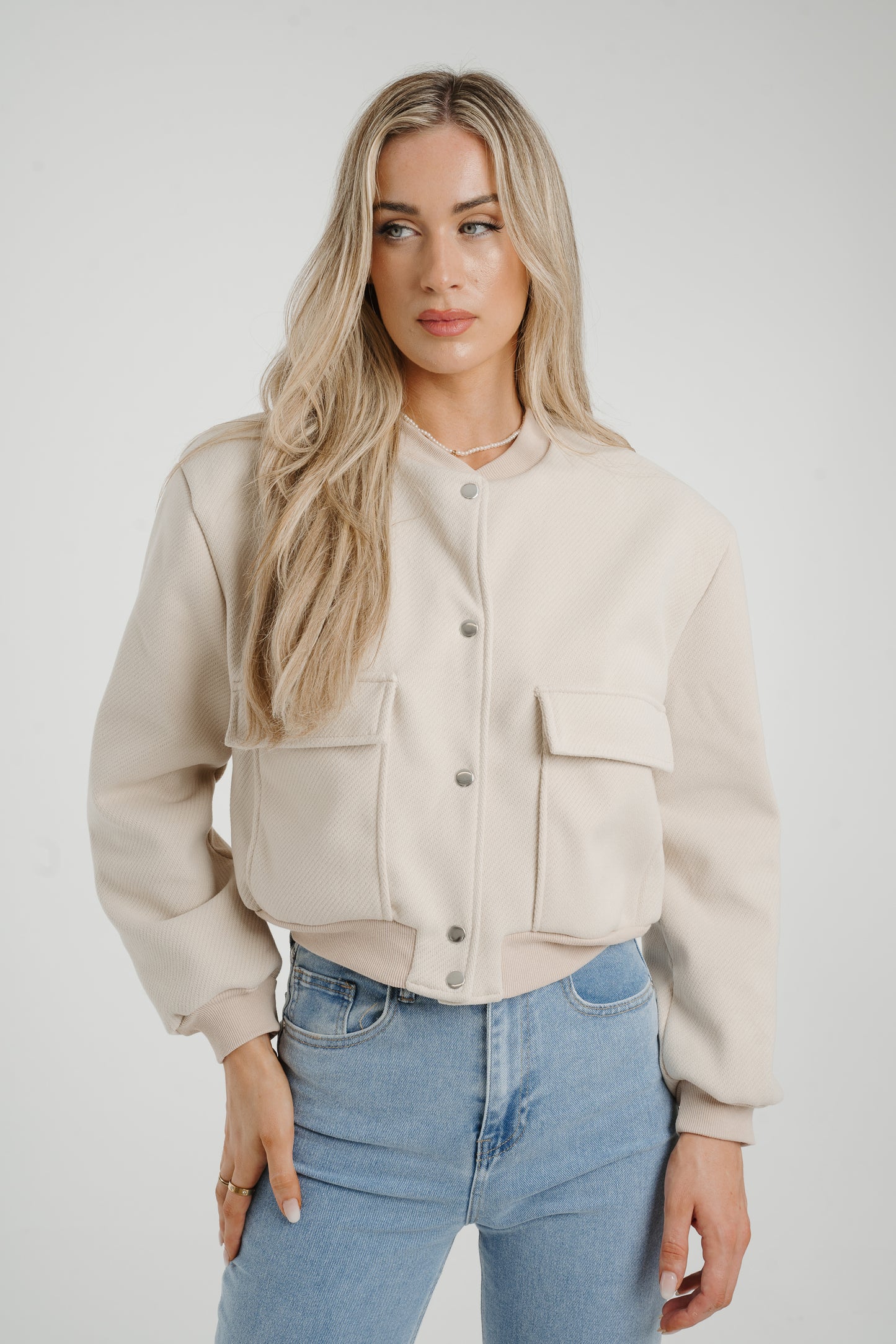 Caitlyn Bomber Jacket In Neutral