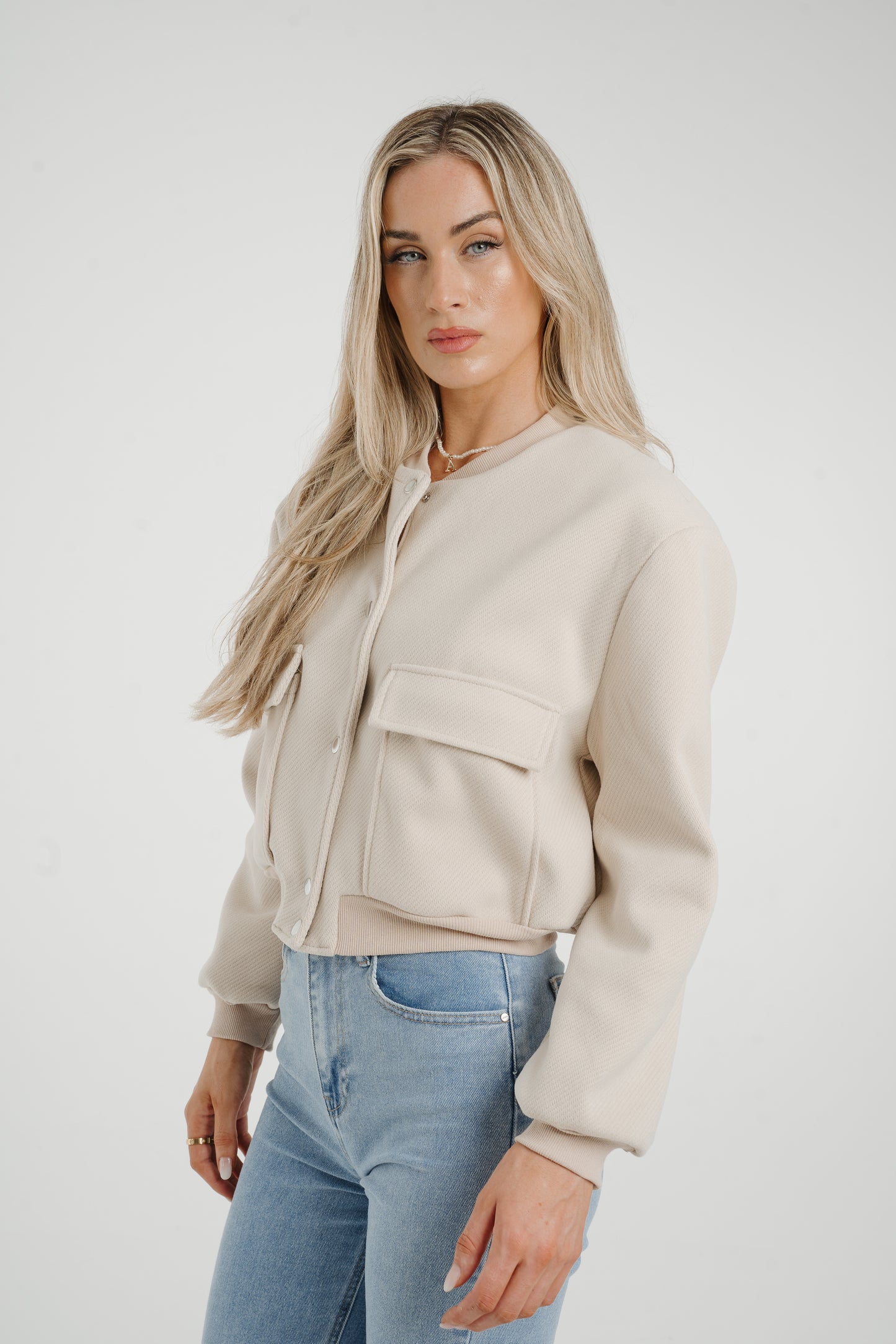 Caitlyn Bomber Jacket In Neutral