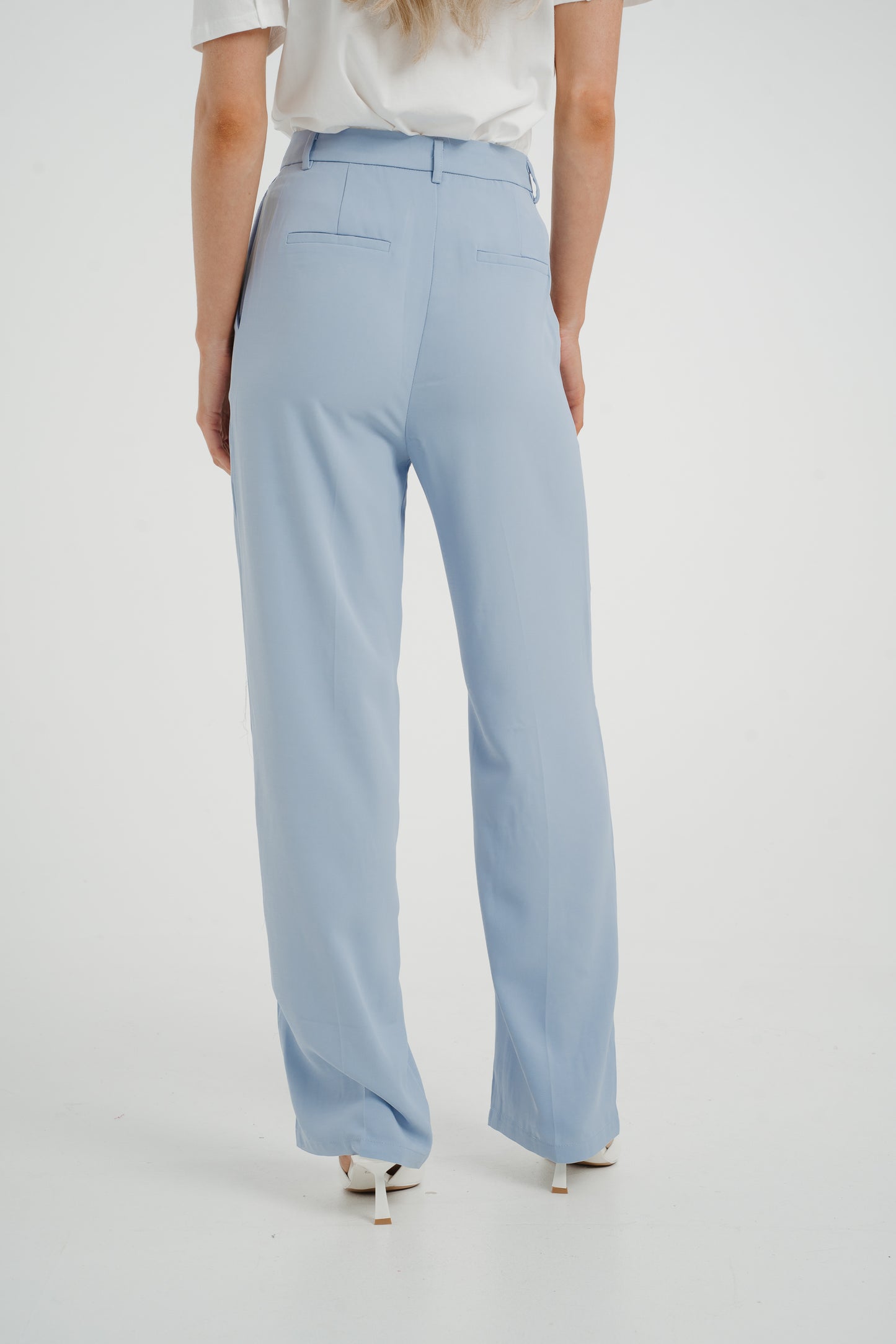 Willow High Waist Trousers In Blue