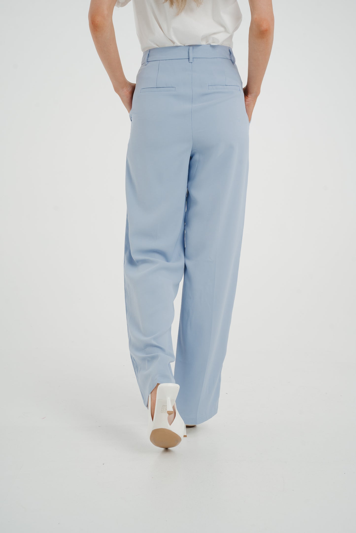 Willow High Waist Trousers In Blue