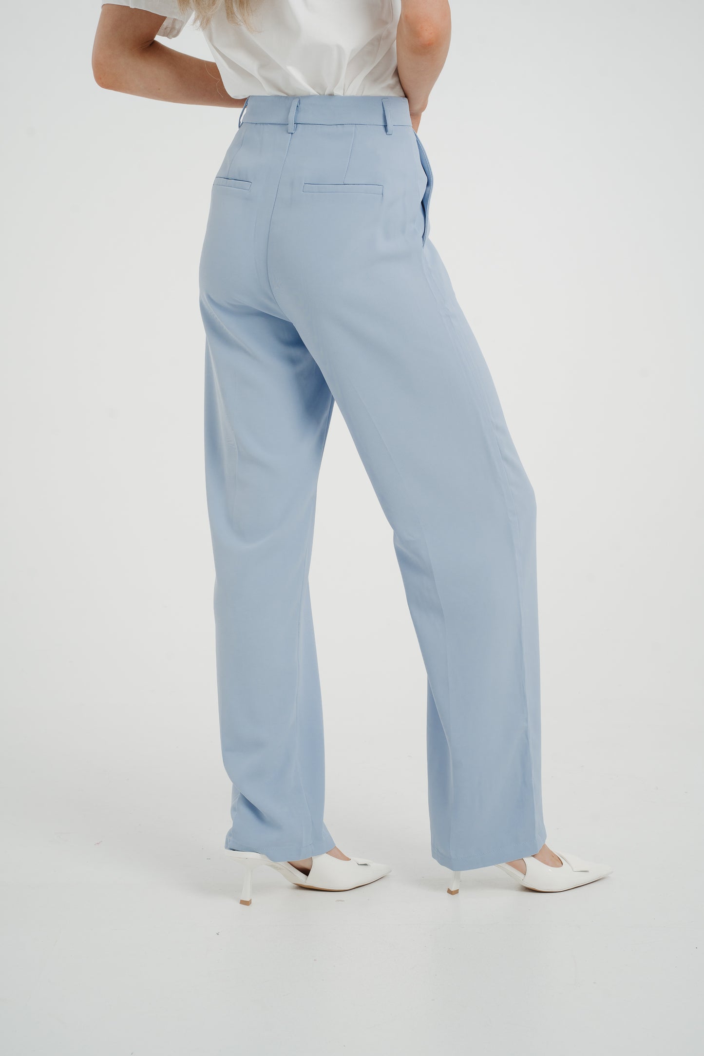 Willow High Waist Trousers In Blue