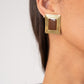 Olive Rectangle Earring In Brown