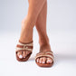 Love Laura Sliders In Tan