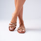 Love Laura Sliders In Tan
