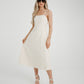 Frankie Button Front Dress In Cream