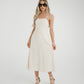 Frankie Button Front Dress In Cream