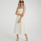 Frankie Button Front Dress In Cream