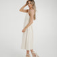 Frankie Button Front Dress In Cream
