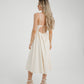 Frankie Button Front Dress In Cream