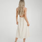 Frankie Button Front Dress In Cream