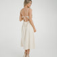 Frankie Button Front Dress In Cream