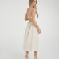 Frankie Button Front Dress In Cream
