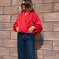 Love Laura Statement Collar Jacket In Red