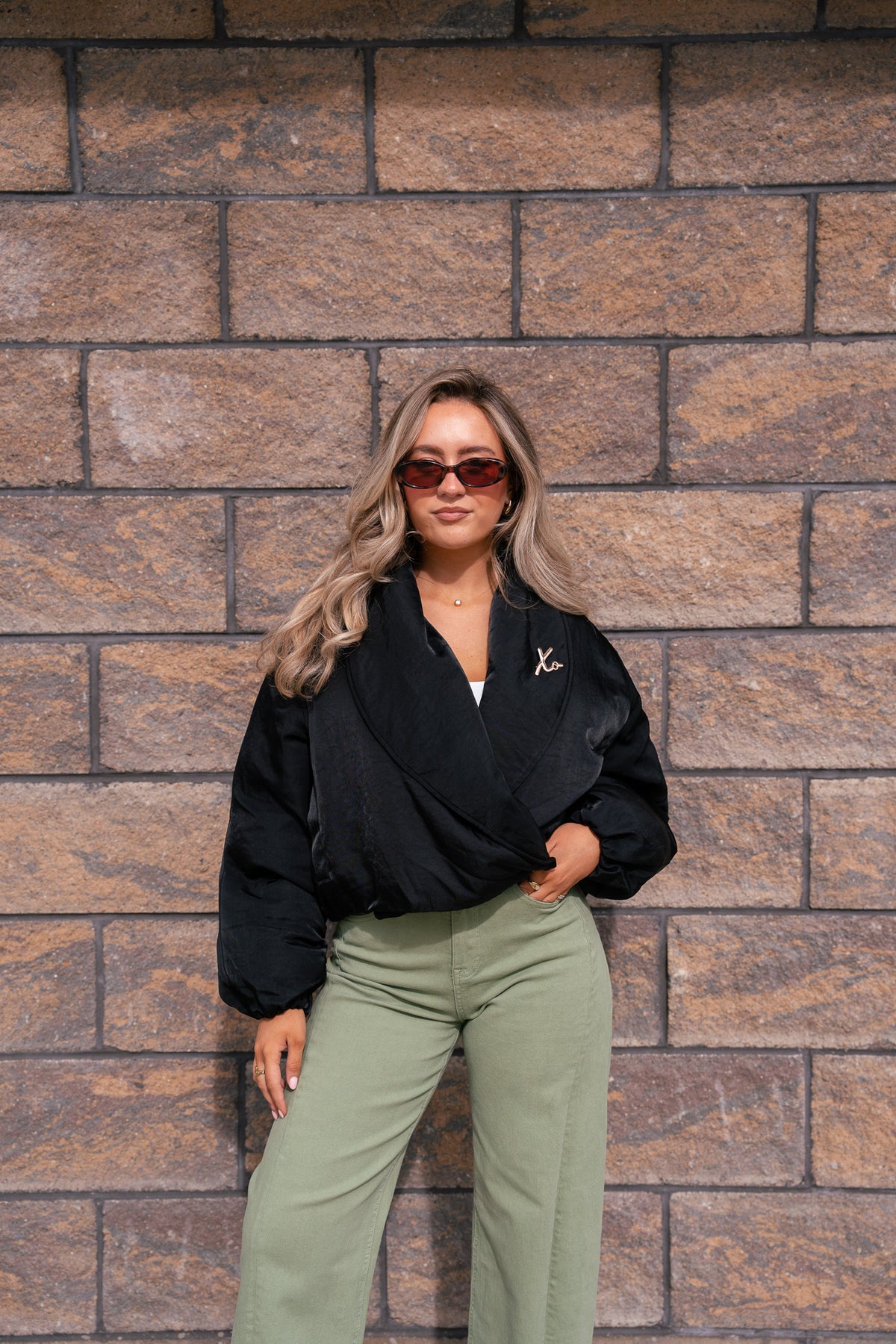 Love Laura Statement Collar Jacket In Black
