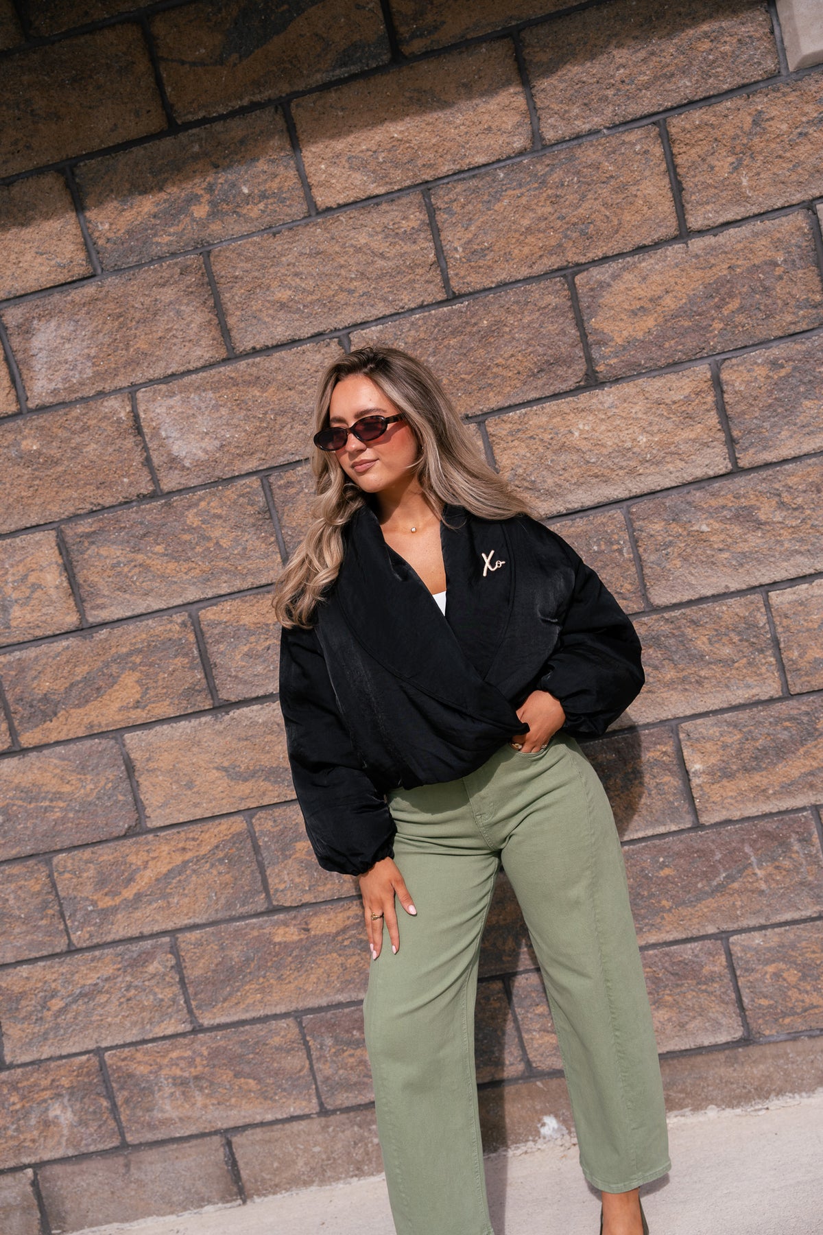 Love Laura Statement Collar Jacket In Black
