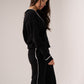 Love Laura White Trim Jacket In Black