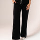 Love Laura White Trim Trousers In Black