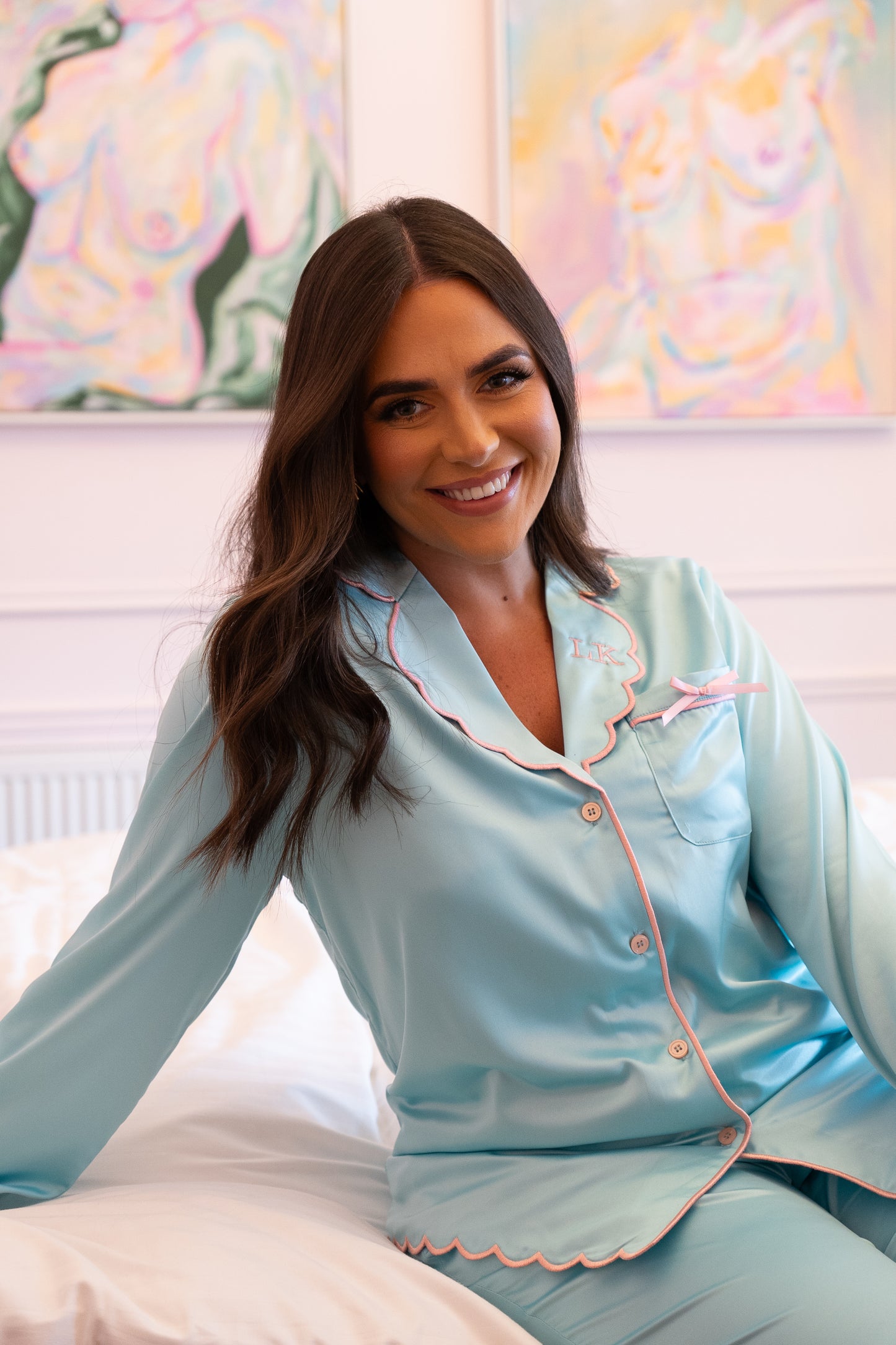 Love Laura Trim Pyjamas In Turquoise
