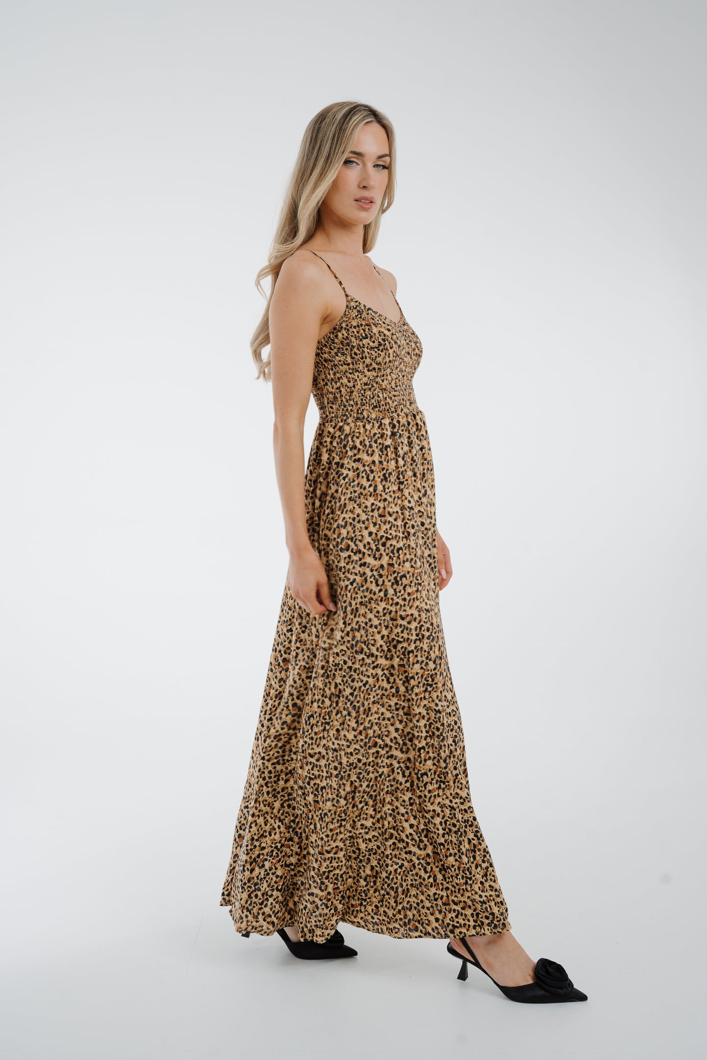 Jane Maxi Dress In Leopard Print