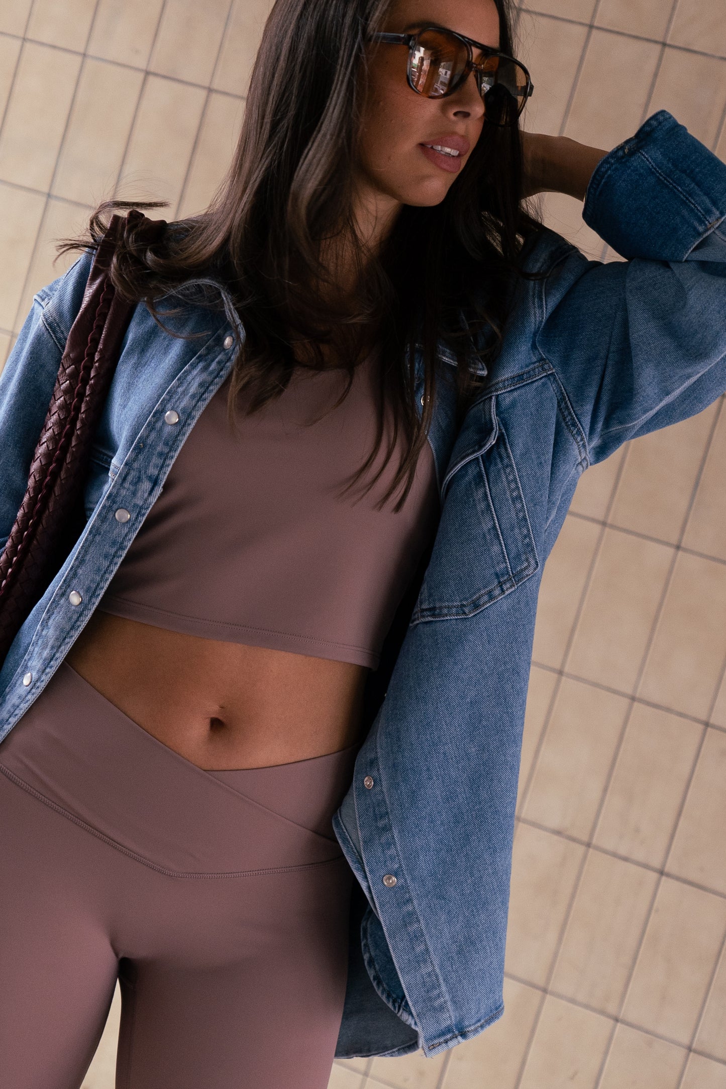 Love Laura Leisure Top In Mauve