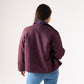 Kendra Faux Suede Jacket In Bordeaux
