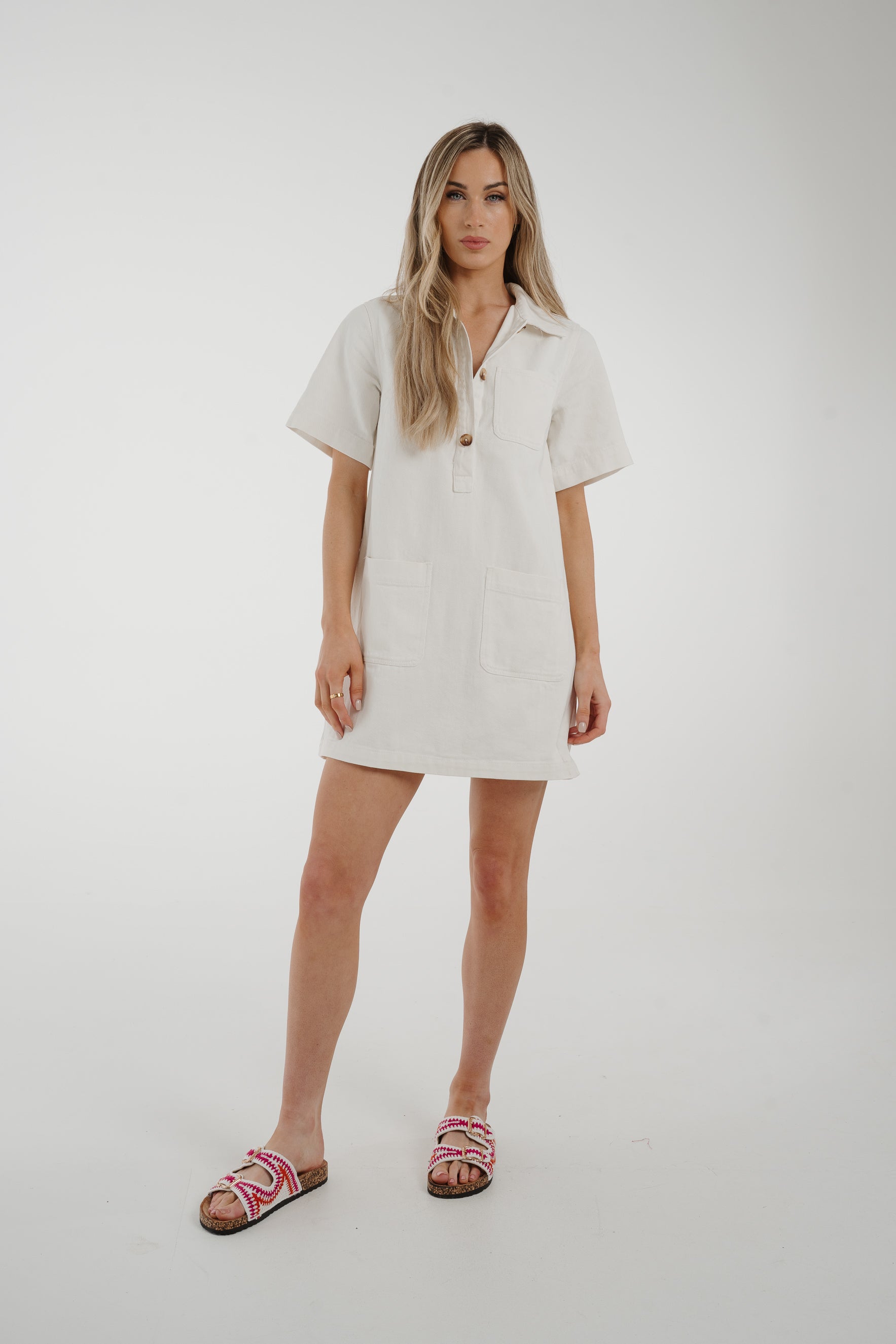 Around the Way Denim Hoodie Dress main image 1