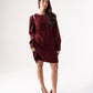 Kendra Corduroy Dress In Bordeaux