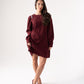 Kendra Corduroy Dress In Bordeaux