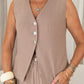 Love Laura Pinstripe Waistcoat In Mocha