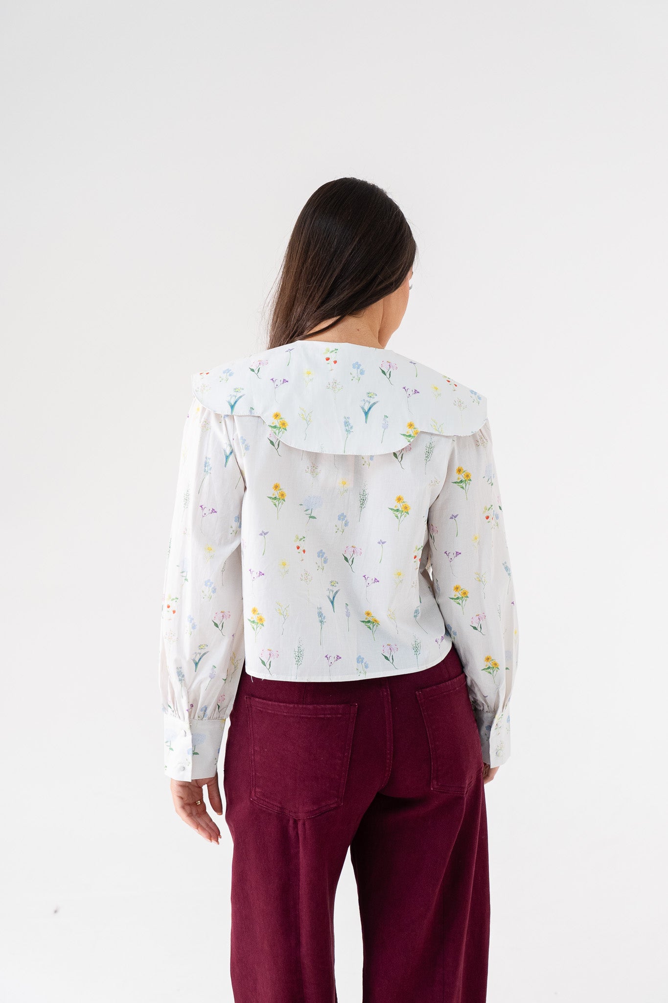 Daisy Oversize Collar Shirt In Floral