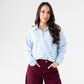 Daisy Stripe Rugby Top In Light Blue