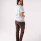 Daisy Stripe T-Shirt In Blue Mix