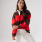 Daisy Rugby Top In Brown & Red