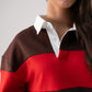 Daisy Rugby Top In Brown & Red