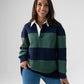 Daisy Rugby Top In Navy & Green