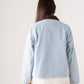 Daisy Contrast Collar Jacket In Blue