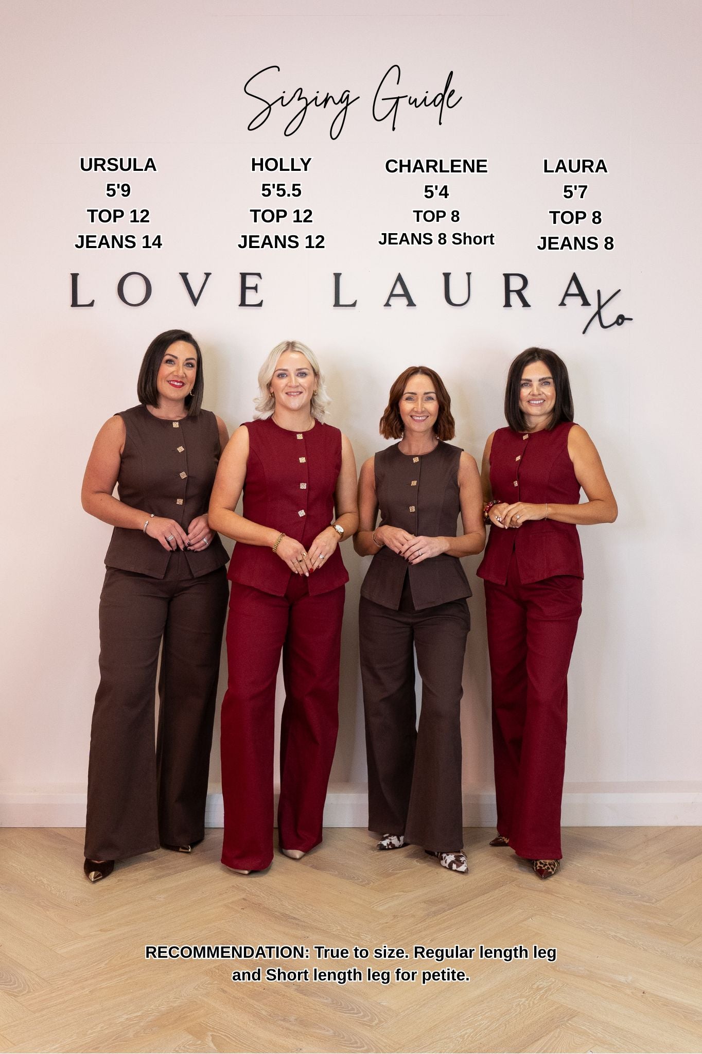 Love Laura Straight Leg Jeans In Burgundy