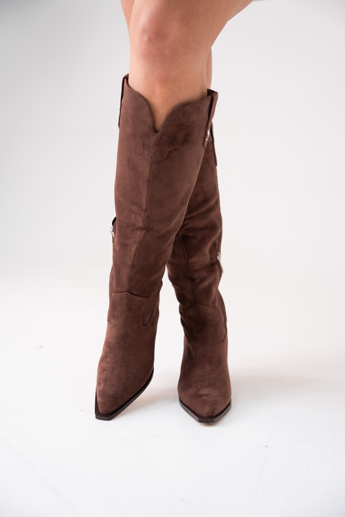 Love Laura Western Boot In Chocolate