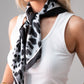 Eden Leopard Neck Scarf In Monochrome