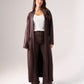 Ella Longline Cardigan In Chocolate