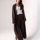 Ella Longline Cardigan In Chocolate