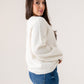Ella Round Neck Jumper In Cream