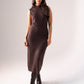 Ella Sleeveless Knit Dress In Chocolate